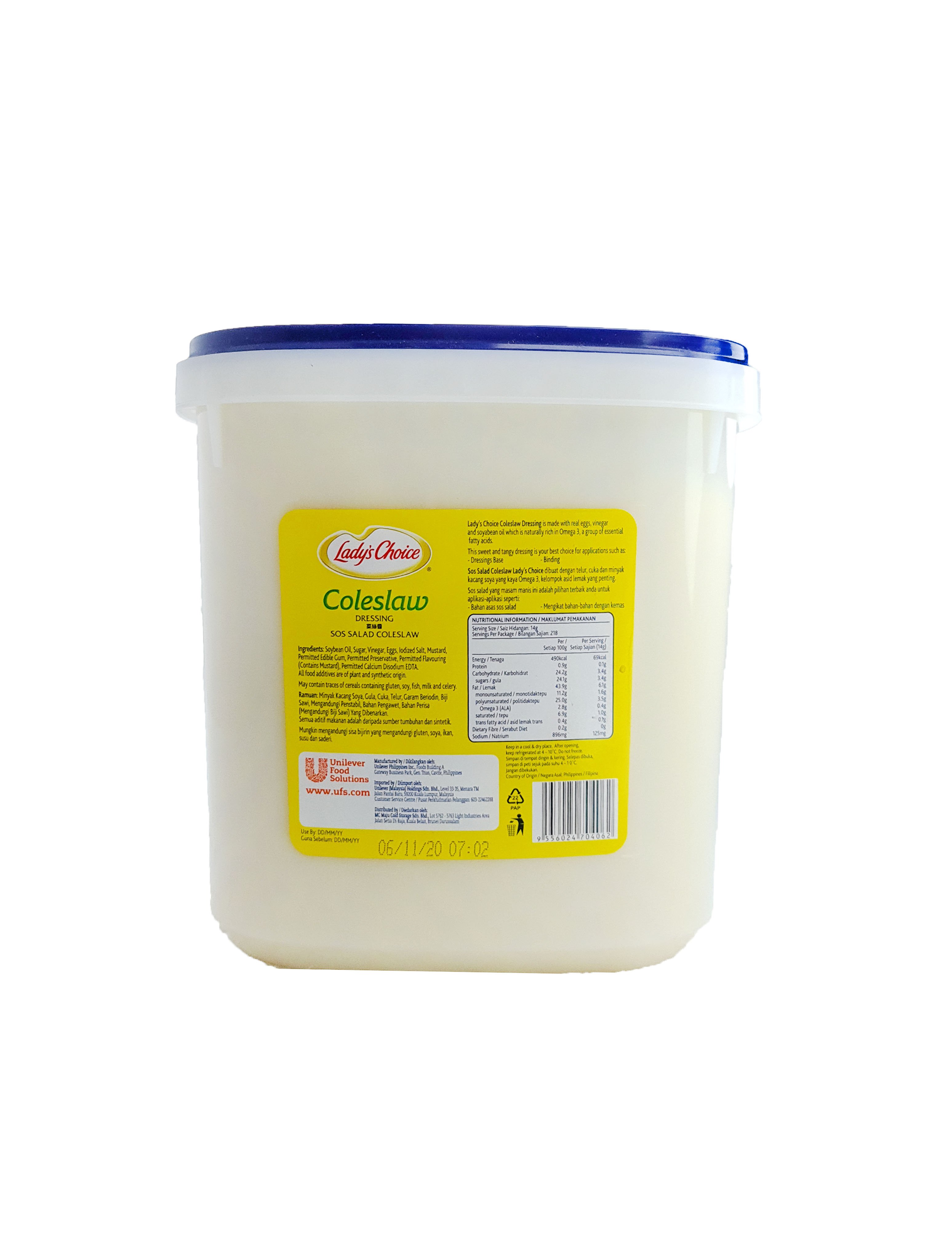 lady's choice coleslaw dressing Lady's Choice Coleslaw Dressing 3L Wholesale RM82.15/unit