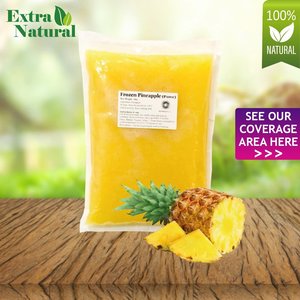 Image of [Extra Natural] Frozen Pineapple Puree 1kg/pack (20 packs per carton) from Supplybunny.com