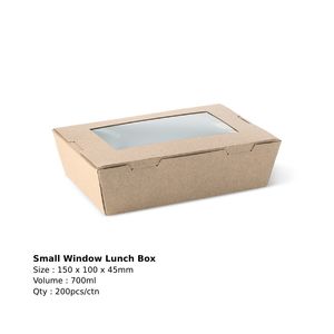 Image of Lunch Box Window Small 150x100x45 - Brown (200 boxes per carton) Item Code: L564S0010 from Supplybunny.com