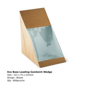 Image of Eco Base Loading Sandwich Wedge 121x75x121 - Brown (600 boxes per carton) Item Code: P470S0010 from Supplybunny.com