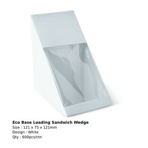 Image of Eco Base Loading Sandwich Wedge 121x75x121 - White (600 boxes per carton) Item Code: P470S0001 from Supplybunny.com