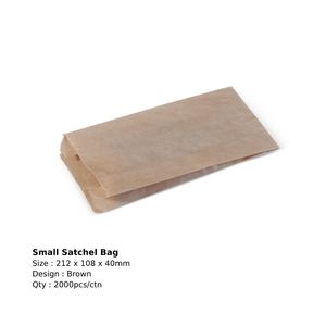 Image of Small Satchel 212x108x40 - Brown (2000 bags per carton) Item Code: B444S0010 from Supplybunny.com