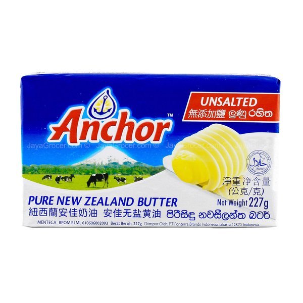 Anchor Unsalted Butter 227g Pack 40 Packs Per Carton Horeca Suppliers Supplybunny