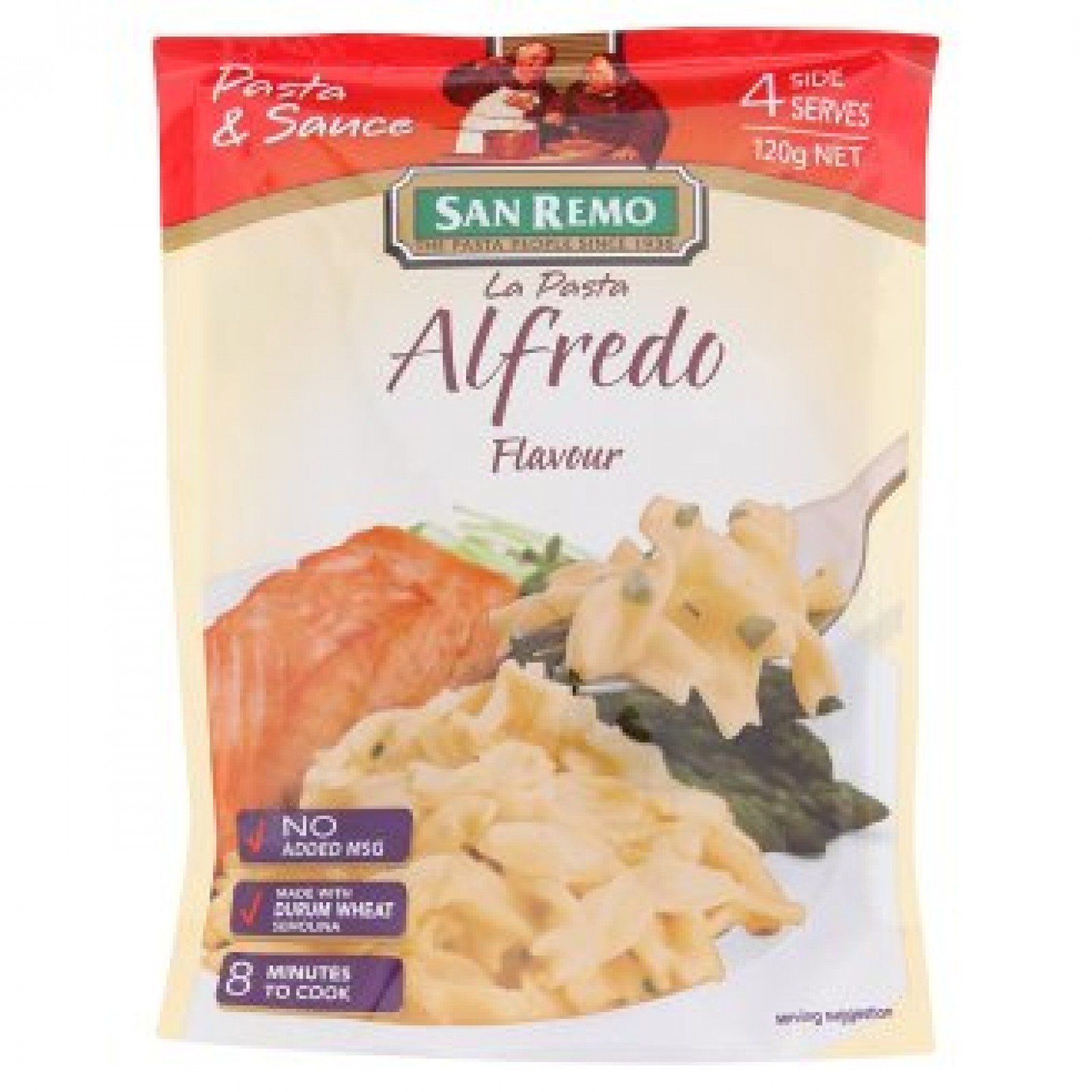 San Remo La Pasta Alfredo Pasta & Sauce Australia 120g/pack (8 pack