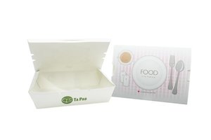 Image of Single Compartment Paper Lunch Box With Pink Food Design 160x110x45 (300 boxes per carton) from Supplybunny.com