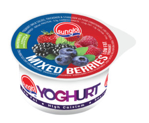 Image of Mixed Berries Fruit Yoghurt 90g/cups (24 cups per carton) from Supplybunny.com