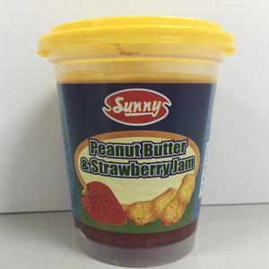 Image of Peanut Butter & Strawberry Jam 175gm/cup (15 cups per carton) from Supplybunny.com