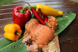 Image of Bonfisken Smoked Salmon Presliced Cumin Skin Off 1kg/pack (sold per pack) from Supplybunny.com