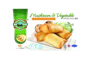 Image of Bonfisken Mushroom & Vegetable Spring Roll 10 pieces/pack (sold  per  pack) from Supplybunny.com