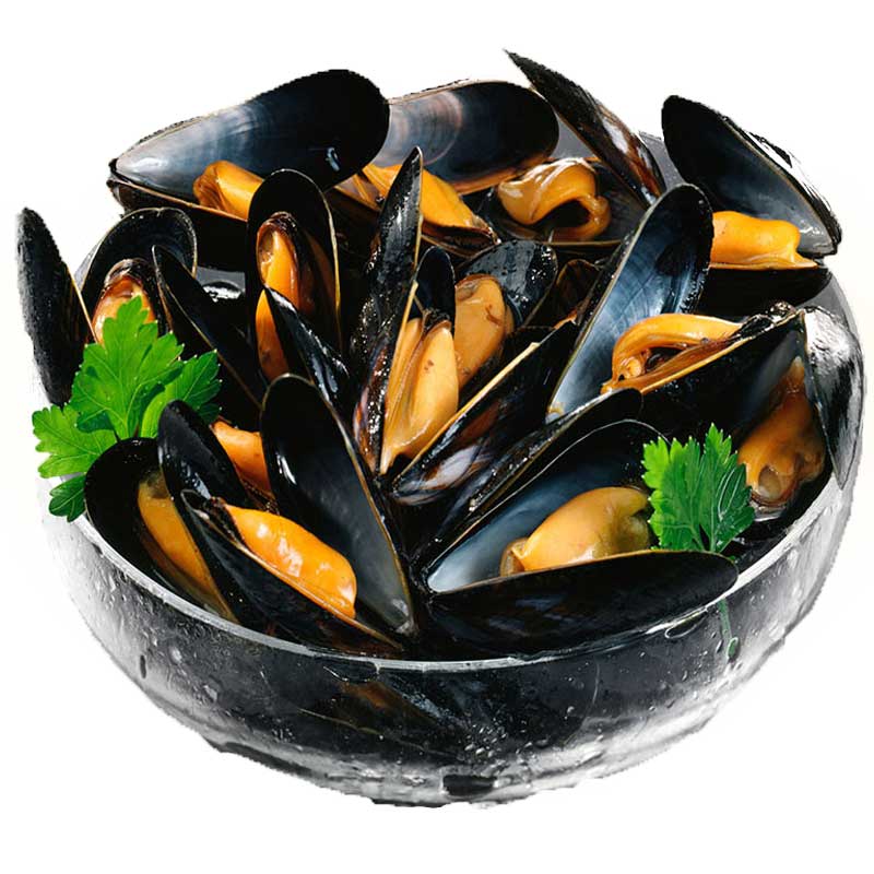 Halal Frozen Full Shell Blue Mussels size 40/60 1kg/pack (Sold per