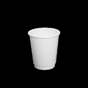 Image of Eunice Paper Double Wall Hot Cup (White) 8 oz (1000 pieces per carton) from Supplybunny.com