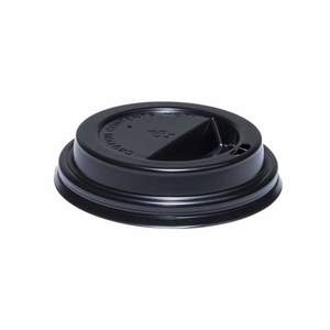Image of Eunice Plastic Hot Cup Lid (Black) 12/16oz (1000 pieces per carton) from Supplybunny.com