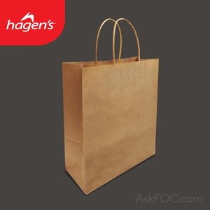 Image of Hagen's #60 Brown Paper Carry Bag (250 pieces per carton) from Supplybunny.com