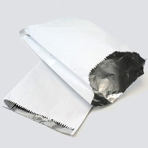Image of White Paper Foil Lined Satchel Bag (1000 pieces per bundle) from Supplybunny.com