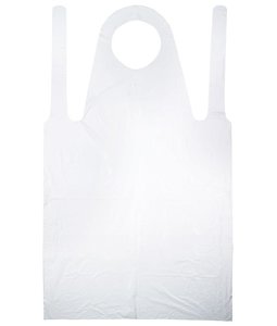 Image of White Plastic Apron 28' x 57' (100 pieces per pack) from Supplybunny.com