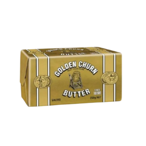 Image of GOLDEN CHURN Foiled Wrapped Salted Butter 250g/block (60 blocks per carton) Imported from Australia - GBA P.Code: GC1001 from Supplybunny.com