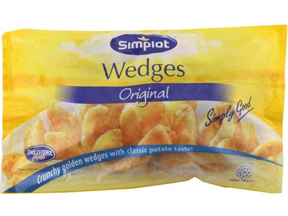 SIMPLOT Original Crunchy Wedges 750gm/pack (12 packs per carton