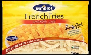 Image of SIMPLOT 12mm Crinkle Cut French Fries 1000gm/pack (12 packs per carton) Product of GERMANY - GBA P.Code: SP1102 from Supplybunny.com