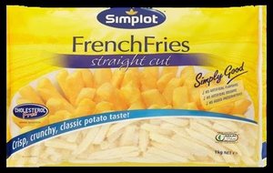 Image of SIMPLOT 10mm Straight Cut French Fries 1000gm/pack (12 packs per carton) Product of GERMANY - GBA P.Code: SP1101 from Supplybunny.com