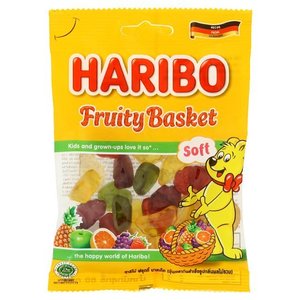 Image of HARIBO Gummies Fruity Basket 80gm/Pack (24 packs per carton) Recipe from Germany GBA P.Code: HA220 from Supplybunny.com