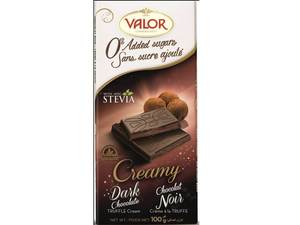 Image of VALOR (0% Added Sugar) Dark Chocolate with Truffle Cream 100gm/pack (17 packs per carton) Imported from Spain - GBA P.Code: VL1004 from Supplybunny.com