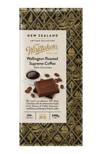 Image of WHITTAKER'S Artisan Wellington Roasted Supreme Coffee 100gm/pack (20 packs per carton) Imported from New Zealand - GBA P.Code: WTK30006 from Supplybunny.com