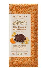 Image of WHITTAKER'S Artisan Fijian Ginger & Kerikeri Mandarin 100gm/pack (20 packs per carton) Imported from New Zealand - GBA P.Code: WTK30002 from Supplybunny.com