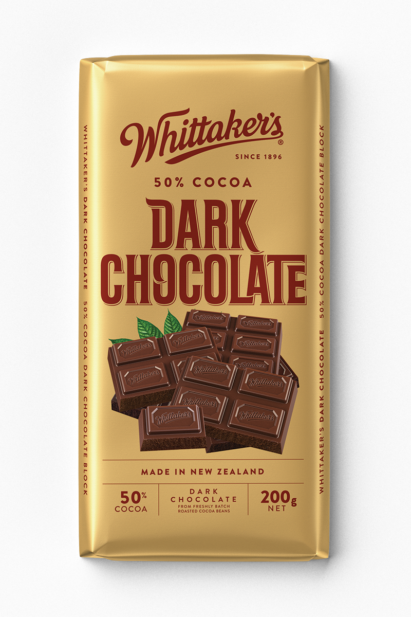 WHITTAKER'S Blocks Dark Chocolate 50 200gm/pack (14 packs per carton