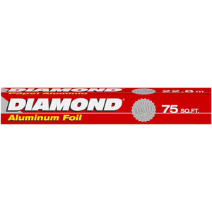 Image of DIAMOND Aluminium Cooking Foil 75 SF(22.8m)/Box (24 boxes per carton) GBA P.Code: DM10002 from Supplybunny.com