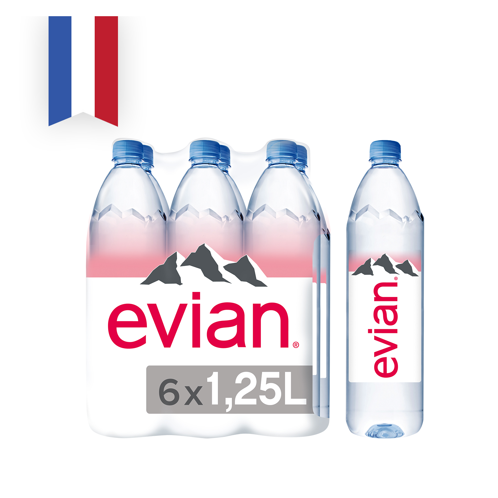 EVIAN Prestige Natural Mineral Water 1250ml/bottle (6 bottles per pack