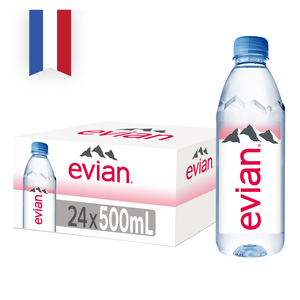 Image of EVIAN Prestige Natural Mineral Water 500ml/Bottle (24 bottles per carton) Imported from FRANCE GBA P.Code: EW20500 from Supplybunny.com
