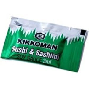 Image of KIKKOMAN Sushi & Sashimi Soy Sauce 3ml/sachet (2000 sachets per carton) Imported from Japan - GBA P.Code: KK1100 from Supplybunny.com