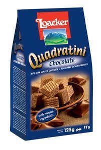 Image of LOACKER Quadratini Kakao 125gm/pack (12 packs per carton) Imported from Italy - GBA P.Code: 70266 from Supplybunny.com