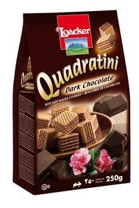 Image of LOACKER Quadratini Dark Chocolate 250gm/pack (18 packs per carton) Imported from Italy - GBA P.Code: 70180 from Supplybunny.com