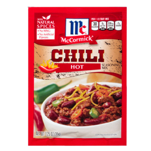 Image of MCCORMICK DRY SEASONING MIXES Chili - Hot 35gm/pack (12 packs per carton) Imported from USA - GBA P.Code: S0648 from Supplybunny.com