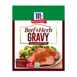 Image of MCCORMICK GRAVY Beef & Herbs 30gm/pack (24 packs per carton) Imported from the Philippines - GBA P.Code: S0787 from Supplybunny.com