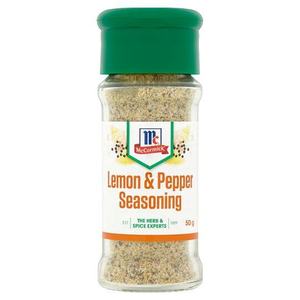 Image of MCCORMICK Lemon & Pepper Seasoning 50gm/glass bottle (6 glass bottles per carton) Imported from Australia - GBA P.Code: A0424 from Supplybunny.com