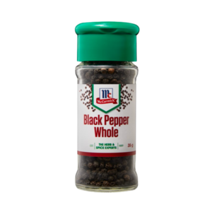 Image of MCCORMICK Black Pepper Whole 35gm/glass bottle (6 glass bottles per carton) Imported from Australia - GBA P.Code: A0142 from Supplybunny.com