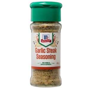Image of MCCORMICK Garlic Steak Seasoning 55gm/glass bottle (6 glass bottles per carton) Imported from Australia - GBA P.Code: A0278 from Supplybunny.com