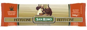 Image of SAN REMO Plain Fettuccine 500gm/pack (20 packs per carton) Imported from AUSTRALIA - GBA P.Code: 50058 from Supplybunny.com