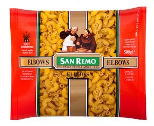 Image of SAN REMO Elbows Pasta 500gm/pack (12 packs per carton) Imported from AUSTRALIA - GBA P.Code: 50018 from Supplybunny.com