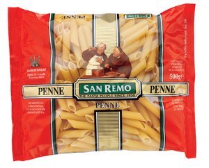 Image of SAN REMO Penne Rigati 500gm/pack (12 packs per carton) Imported from AUSTRALIA - GBA P.Code: 50040 from Supplybunny.com