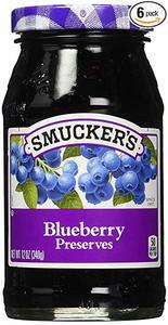 Image of SMUCKER'S Blueberry Preserves Jam 12oz/bottle (12 bottles per carton) Imported from USA - GBA P.Code: SM5004 from Supplybunny.com