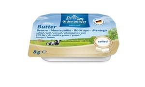 Image of Oldenburger Salted Mini Butter 8g x 240 pieces/pack (4 pack per carton) from Supplybunny.com