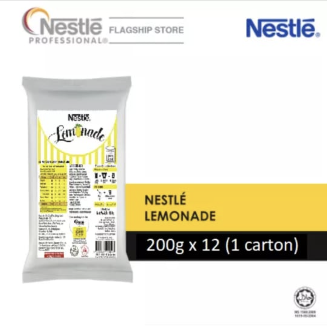 Nestle Lemonade Premix Powder 200g/pack x 12 packs per Carton (Sold per Carton) — HORECA
