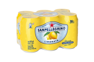 Image of San Pellegrino Sparkling Limonata (Lemon) Drink 330ml/can x 24 cans per Carton (Sold per Carton) from Supplybunny.com