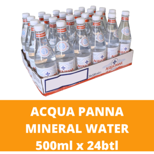 Image of Acqua Panna Still Natural Mineral Water GLASS (Crown Cap) [500ml per bottle x 24 bottles] (Sold per Carton) from Supplybunny.com