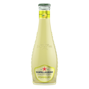 Image of San Pellegrino Sparkling Pompelmo (Grapefruit) Drink GLASS 200ml/bottle x 24 bottles per Carton (Sold per Carton) from Supplybunny.com