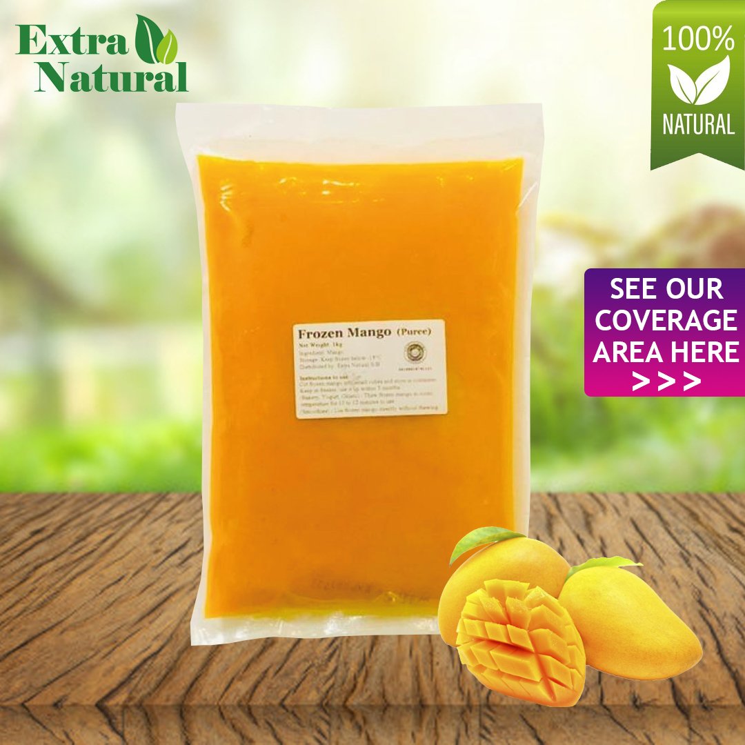 [Extra Natural] Frozen Mango Puree 1kg/pack (16 Packs per Carton) — HORECA Suppliers Supplybunny