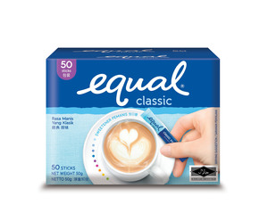 Image of EQUAL Classic Sticks 50/box (12 boxes per carton) GBA code: EQ0001 from Supplybunny.com